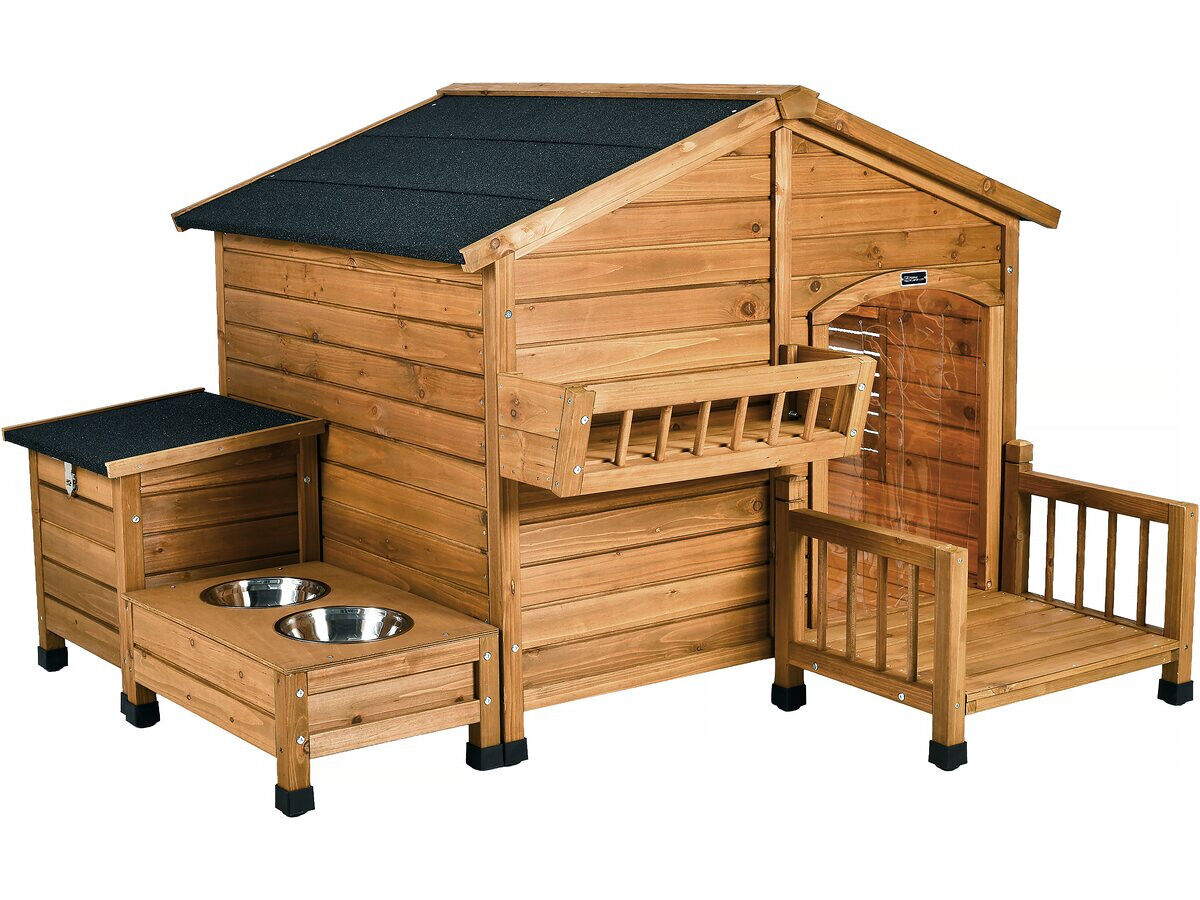 Caseta de perro de madera