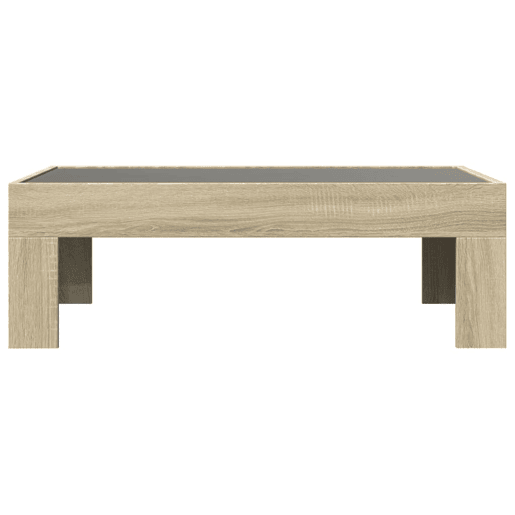 Mesa de Centro, Mesa baixa, luzes LED Infinity 90x50x30 cm carvalho sonoma