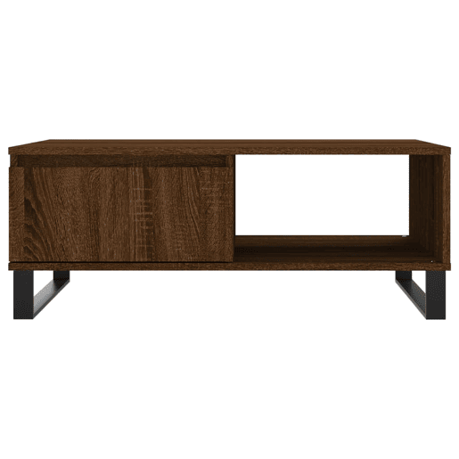 Mesa de Centro, Mesa baixa, 90x60x35 cm derivados madeira carvalho castanho