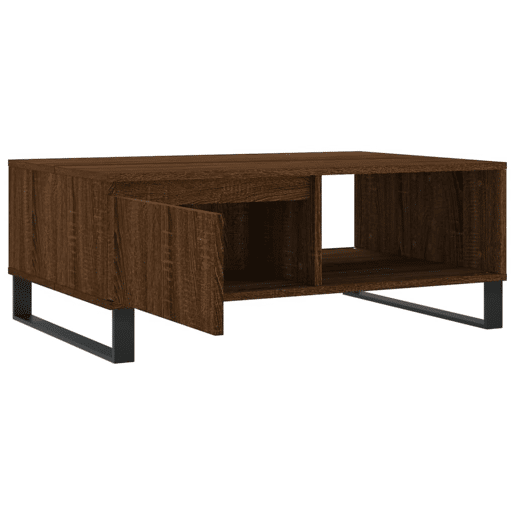 Mesa de Centro, Mesa baixa, 90x60x35 cm derivados madeira carvalho castanho