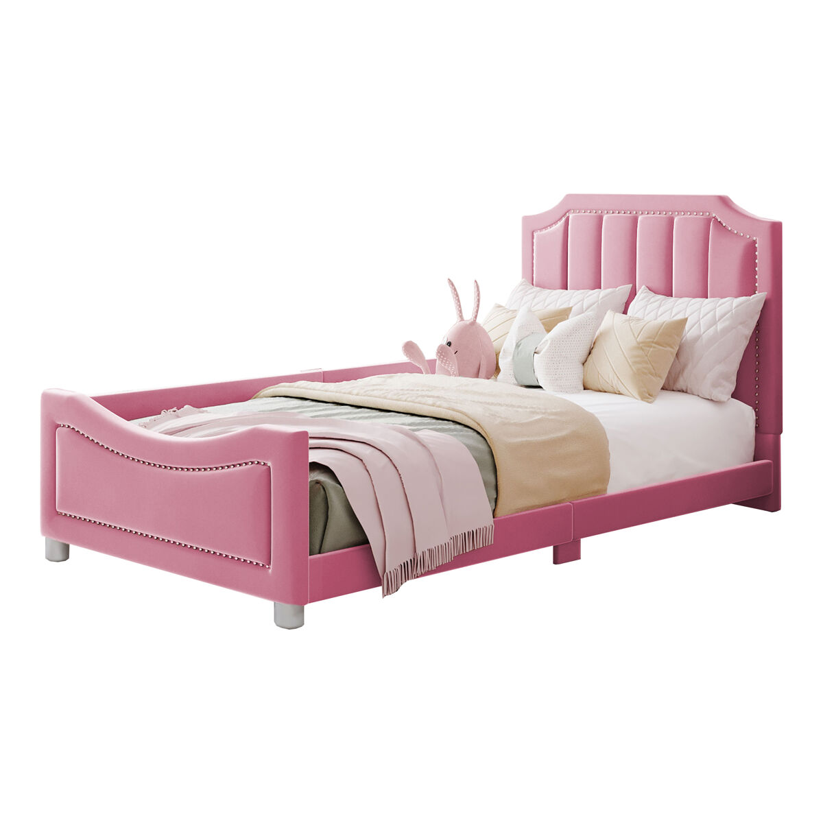 Cama infantil de tela 94x211 Rosa