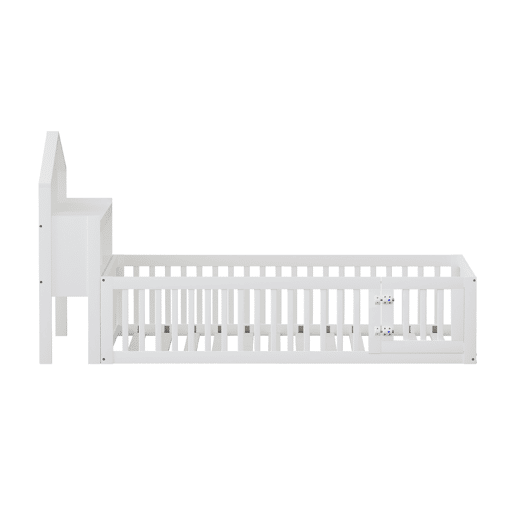 Cama de criança,cama de casal de madeira maciça 140x200 cm,branco