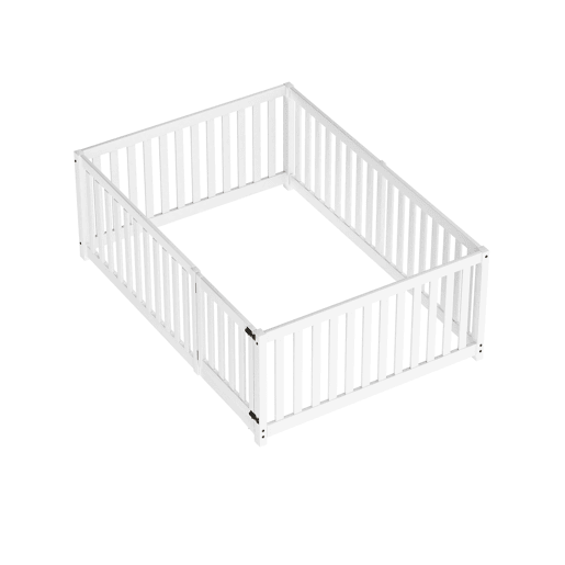 Cama de criança,cama de casal de madeira maciça 140x200 cm,branco