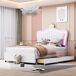 Cama infantil de polipiel 100x203 Cama infantil de polipiel 100x203 Blanco