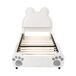 Cama infantil de terciopelo 90x210 Cama infantil de terciopelo 90x210 Blanco