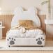 Cama infantil de terciopelo 90x210 Cama infantil de terciopelo 90x210 Blanco