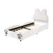 Cama infantil de terciopelo 90x210 Cama infantil de terciopelo 90x210 Blanco