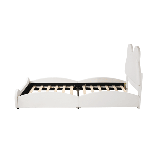 Cama de criança,cama de solteiro de veludo 90x200 cm,branco