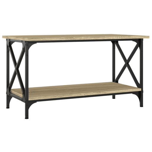 Mesa de Centro, Mesa baixa, 80x45x45 cm deriv. madeiraferro carvalho sonoma
