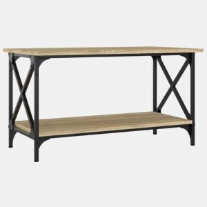 Mesa de Centro, Mesa baixa, 80x45x45 cm deriv. madeiraferro carvalho sonoma