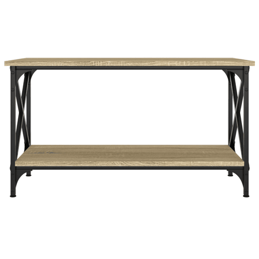 Mesa de Centro, Mesa baixa, 80x45x45 cm deriv. madeiraferro carvalho sonoma