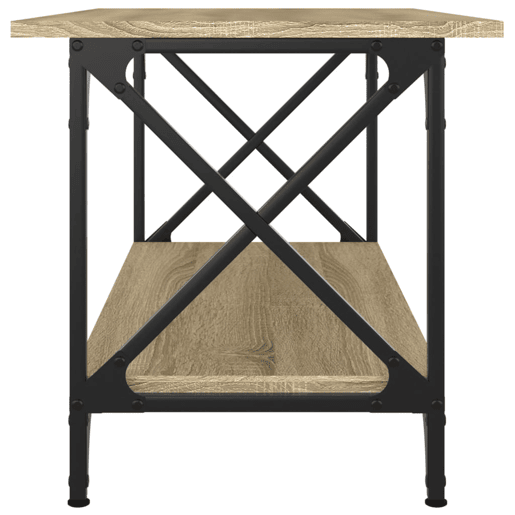 Mesa de Centro, Mesa baixa, 80x45x45 cm deriv. madeiraferro carvalho sonoma