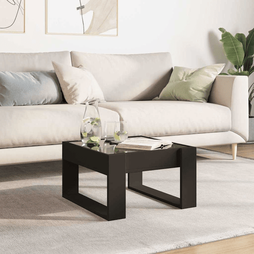 Mesa de Centro, Mesa baixa, luzes LED Infinity 50x53x30 cm preto