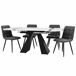 Conjunto de mesas y sillas de comedor Conjunto de mesas y sillas de comedor Blanco/ Negro