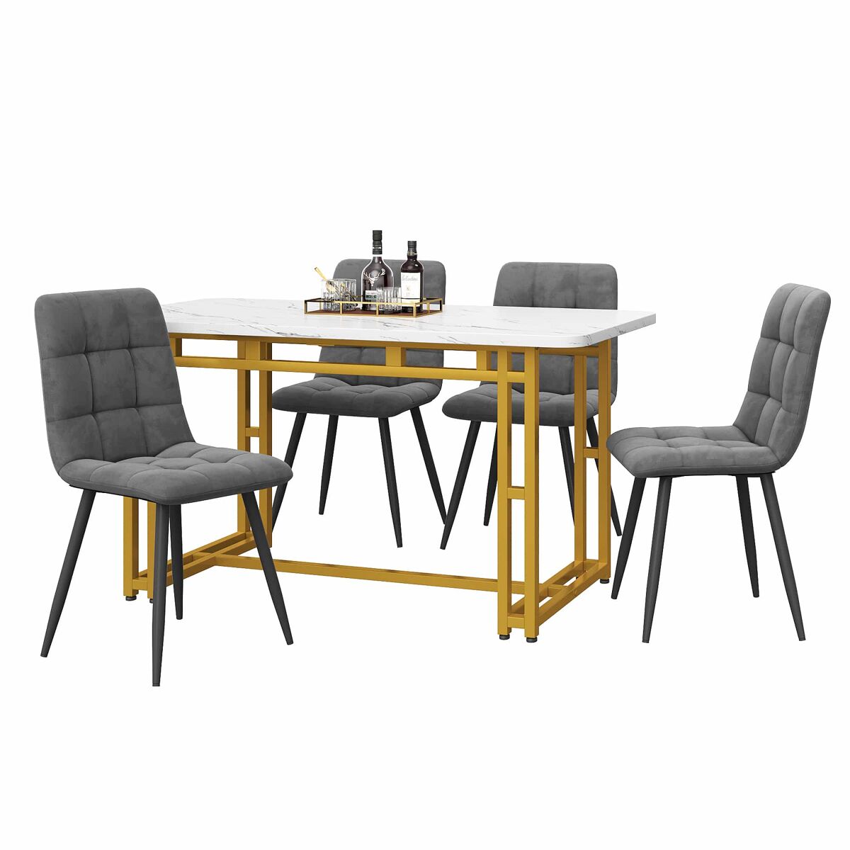 Conjunto de mesas y sillas de comedor 120x70