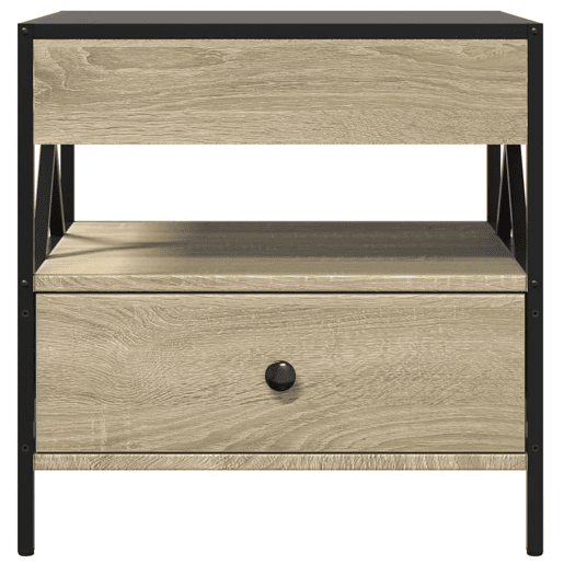 Mesa de Centro, Mesa baixa, luzes LED Infinity 50x50x51 cm carvalho sonoma