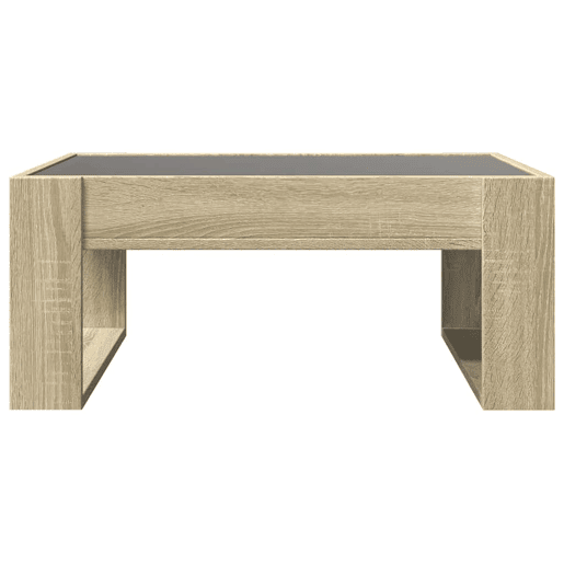 Mesa de Centro, Mesa baixa, luzes LED Infinity 70x53x30 cm carvalho sonoma