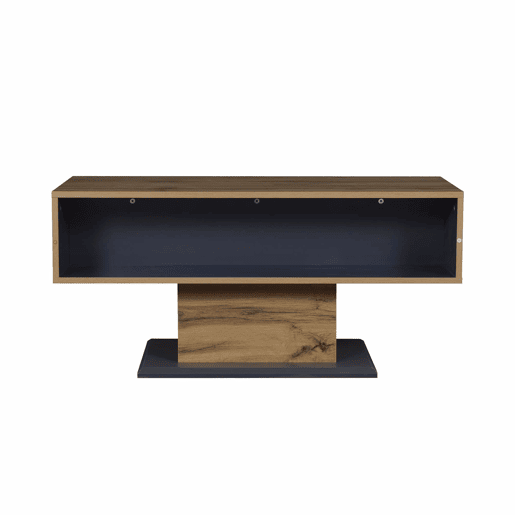 Mesa de centro 120x60 cm - duplo armazenamento, compartimento grande, interior extra - Natural