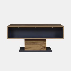 Mesa de centro 120x60 cm - duplo armazenamento, compartimento grande, interior extra - Natural