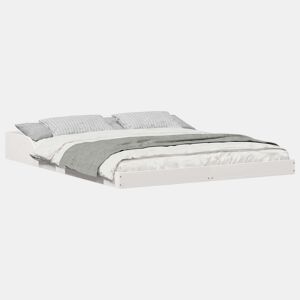 Estrutura De Cama De Casal Simple - Branco 140 x 220 cm