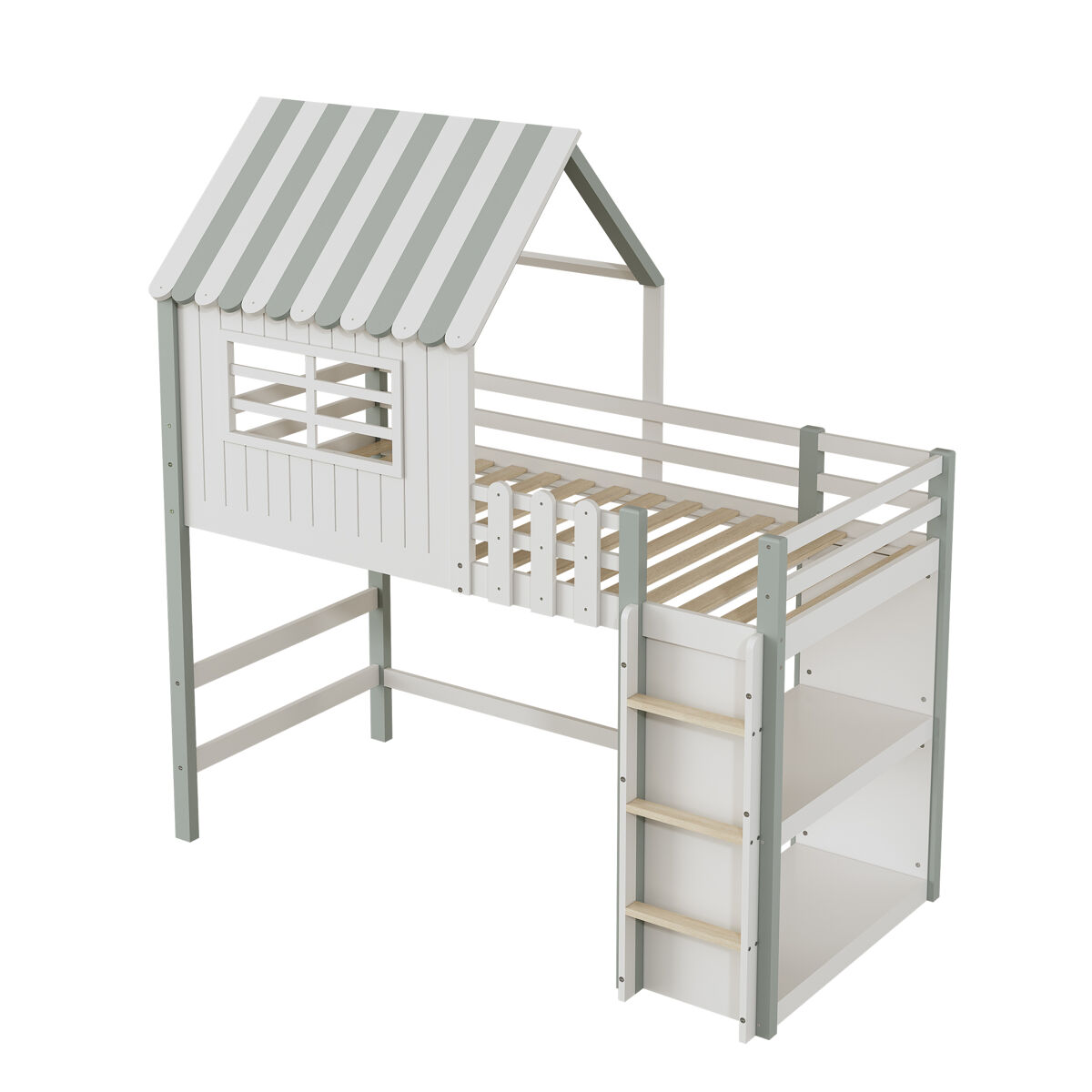 Cama infantil de madera maciza 102x208