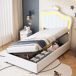 Cama infantil de polipiel Cama infantil de polipiel Blanco