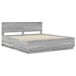 Estructura de cama matrimonial Estructura de cama matrimonial Roble/ Gris