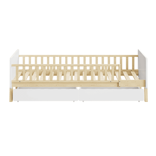 Cama de criança,cama de solteiro de madeira maciça 90x190 cm,branco