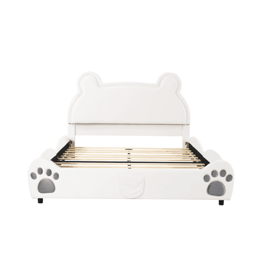 Cama de criança,cama de casal de veludo 140x200 cm,branco