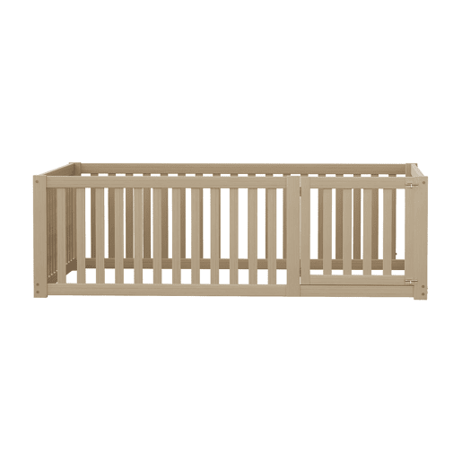 Cama de criança,cama de casal de madeira maciça 140x200 cm,natural