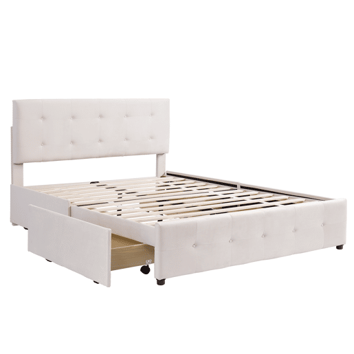 Cama de criança,cama de casal de veludo 140x200 cm,bege