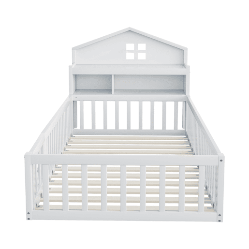 Cama de criança,cama de solteiro de madeira maciça 90x200 cm,branco