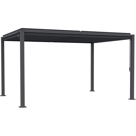 Pérgola bioclimática independente com venezianas ajustáveis ??Howard - 3 x 4 m - Cinza
