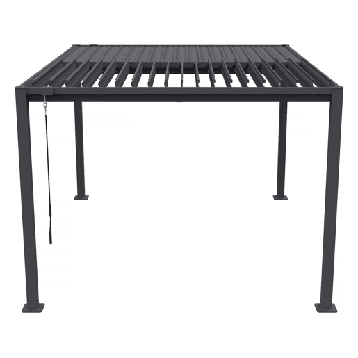 Pérgola bioclimática independente com venezianas ajustáveis ??Howard - 3 x 4 m - Cinza