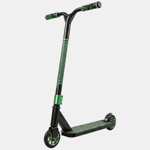 SPORTNOW Trotinete Acrobática Trotinete Freestyle com Guiador 360° Rolamentos ABEC-9 Rodas de PU de 120 mm Estrutura de Alumínio Aço Antiderrapante para Adolescentes Adultos para Skatepark 66x47x81 cm Verde