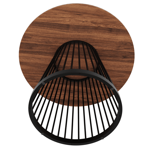 Conjunto de mesa e cadeiras 5 peças - Mesa redonda 80 cm, estrutura metálica preta, cadeiras de veludo