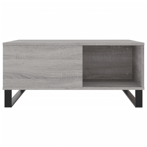 Mesa de Centro, Mesa baixa, 80x80x36,5 cm derivados madeira cinzento sonoma