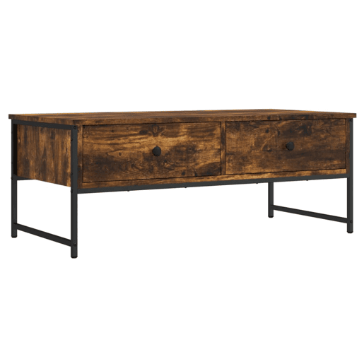 Mesa de Centro, Mesa baixa, 101x49x39,5 cm derivados madeira carvalho fumado