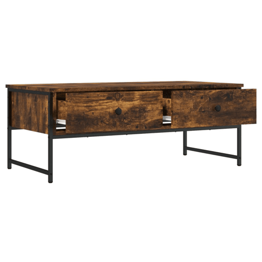 Mesa de Centro, Mesa baixa, 101x49x39,5 cm derivados madeira carvalho fumado