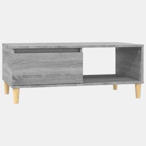 Mesa de Centro, Mesa baixa, 90x50x36,5 cm derivados madeira cinzento sonoma