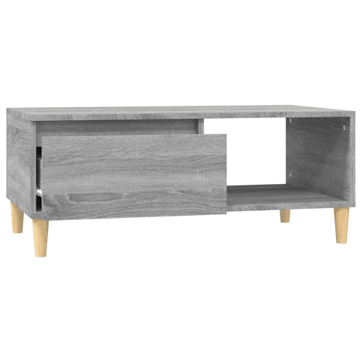 Mesa de Centro, Mesa baixa, 90x50x36,5 cm derivados madeira cinzento sonoma