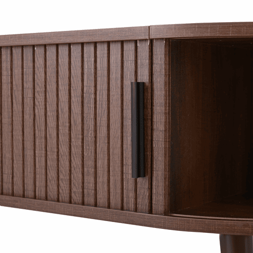 Mesa de centro elevável 120x50x39,5 cm - com 5 prateleiras e arrumação oculta - Nogueira Mesa de centro elevável 120x50x39,5 cm - com 5 prateleiras e arrumação oculta - Nogueira