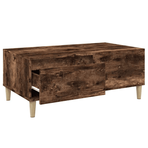 Mesa de Centro, Mesa baixa, 90x50x36,5 cm derivados madeira carvalho fumado
