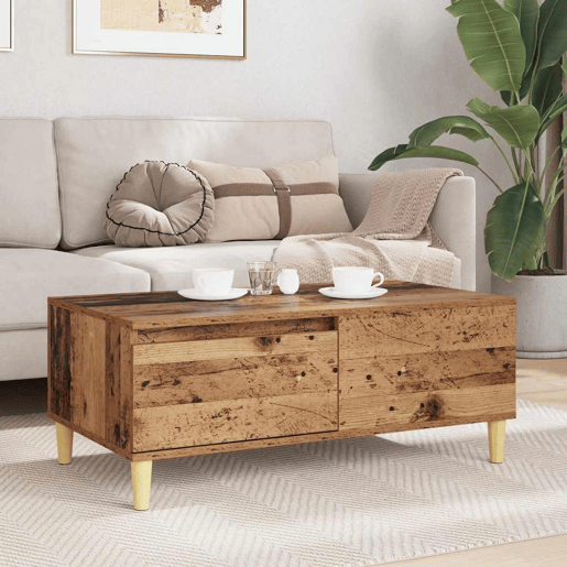 Mesa de Centro, Mesa baixa, com gaveta Madeira Antiga 90 x 50 x 35 cm