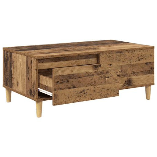 Mesa de Centro, Mesa baixa, com gaveta Madeira Antiga 90 x 50 x 35 cm