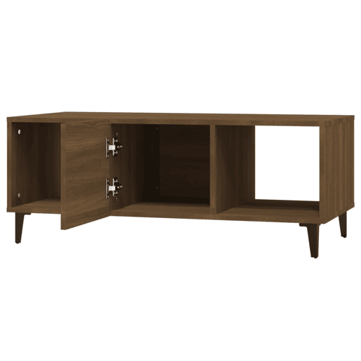 Mesa de Centro, Mesa baixa, 102x50x40 cm derivados madeira carvalho castanho