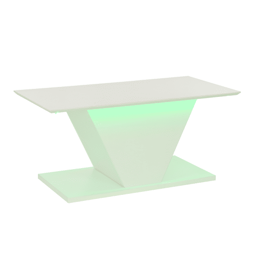 Mesa de centro V-Form - Mesa de café com luzes LED - Mesa de sala branca Mesa de centro V-Form - Mesa de café com luzes LED - Mesa de sala branca