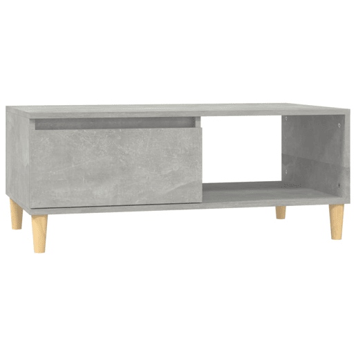 Mesa de Centro, Mesa baixa, 90x50x36,5 cm derivados madeira cinzento cimento