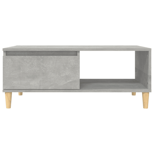 Mesa de Centro, Mesa baixa, 90x50x36,5 cm derivados madeira cinzento cimento