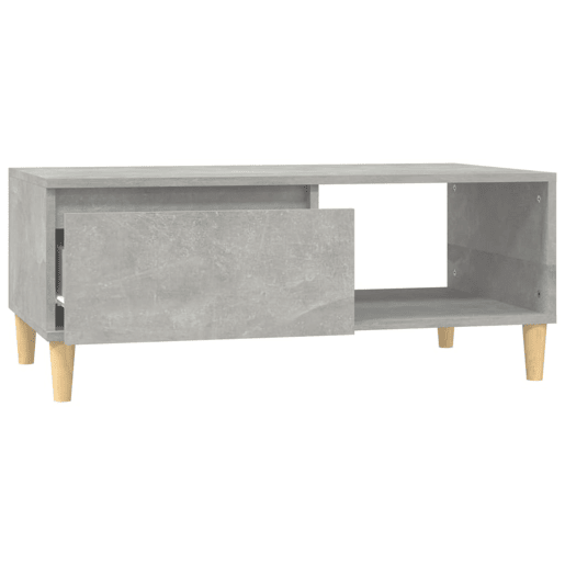 Mesa de Centro, Mesa baixa, 90x50x36,5 cm derivados madeira cinzento cimento